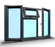 uPVC Casement Window – Style 78 with 4 apertures