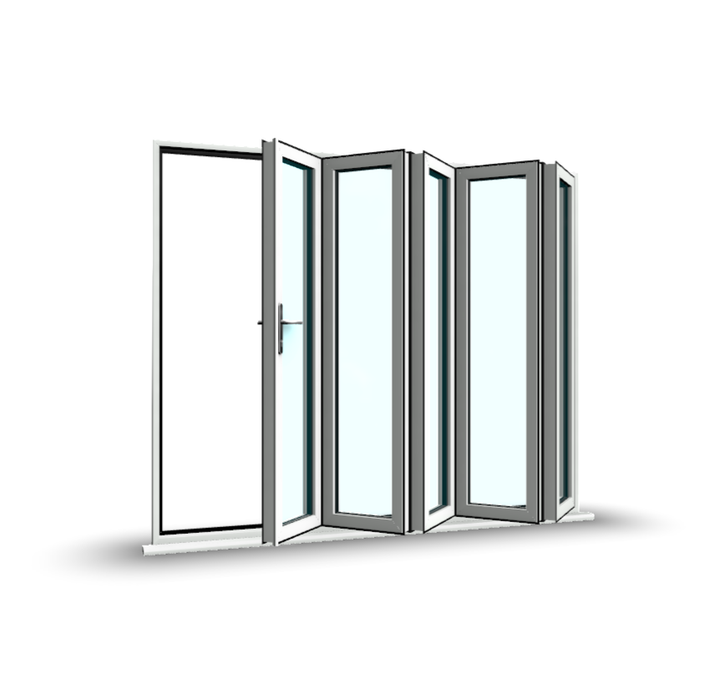 Aluminium 5-Pane Bifold Doors – size 4250 x 2090 14ft