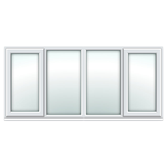 White Side Hung / Fixed / Fixed / Side Hung Window