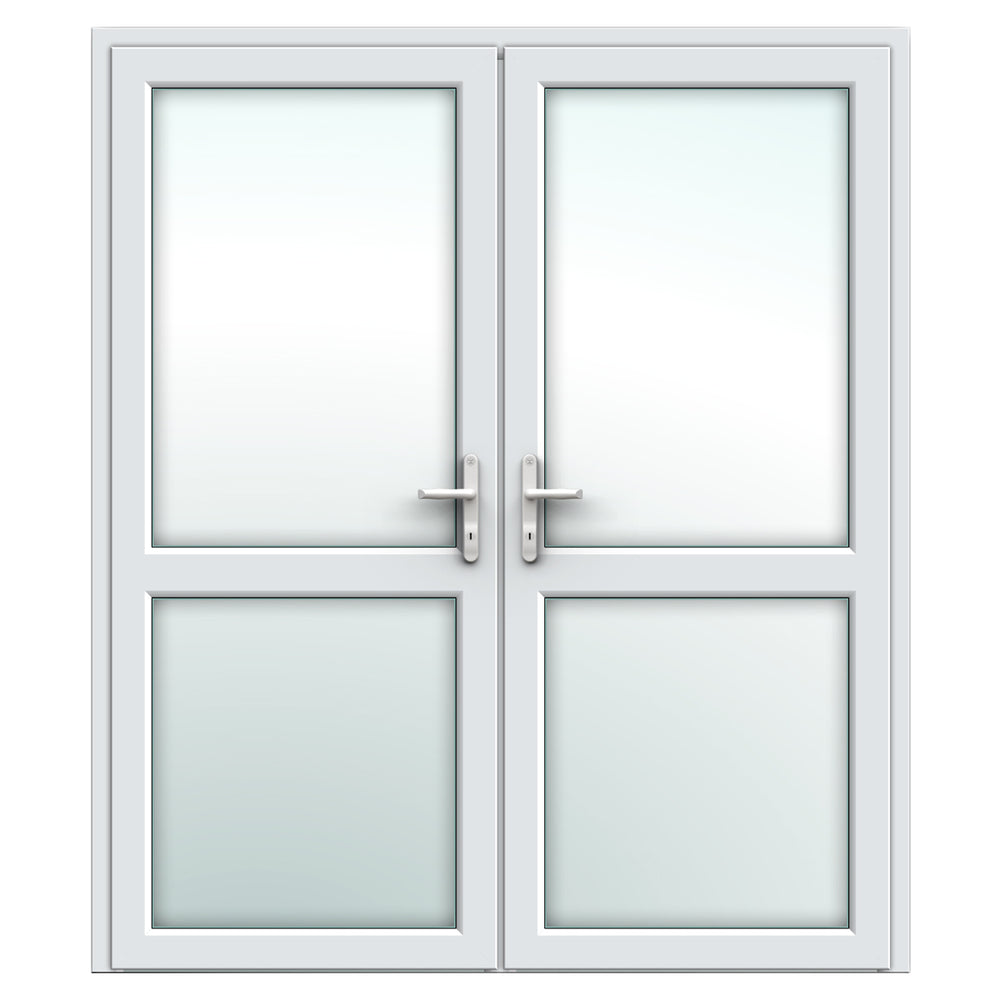 White French door with midrails