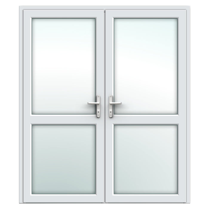 White French door with midrails