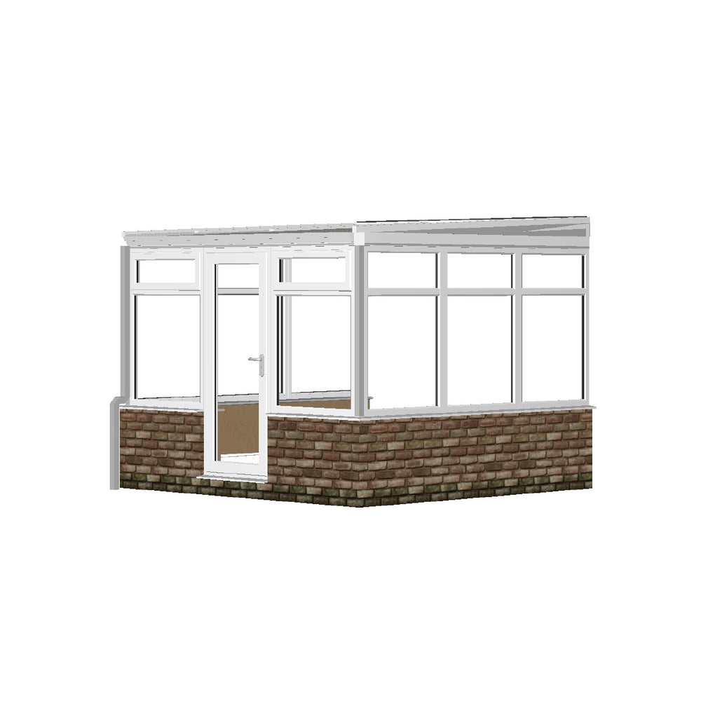 Lean to Conservatory with Low Pitch POLY ROOF
