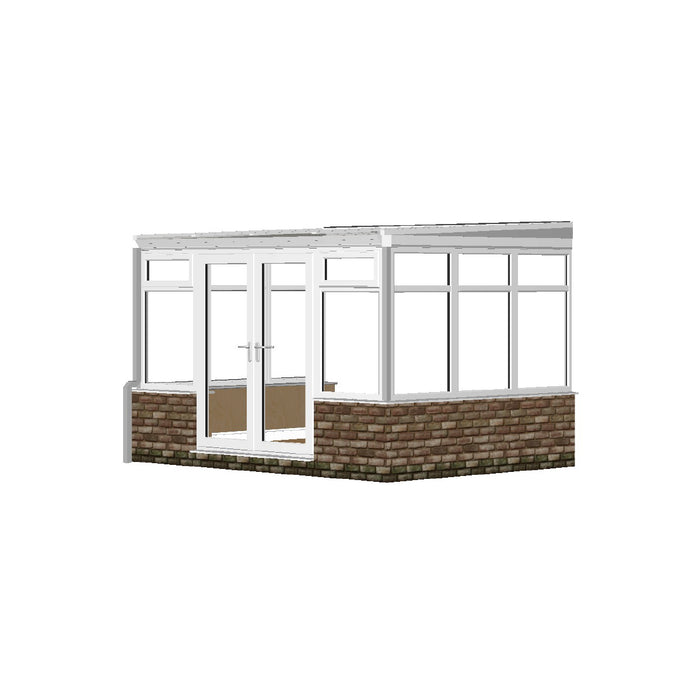 Lean to Conservatory with Low Pitch POLY ROOF