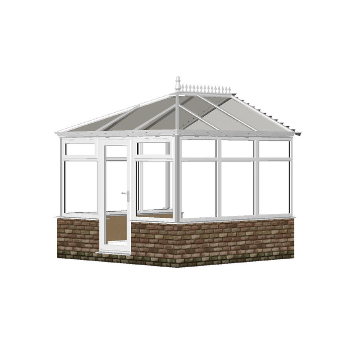 Edwardian Conservatory with GLASS ROOF