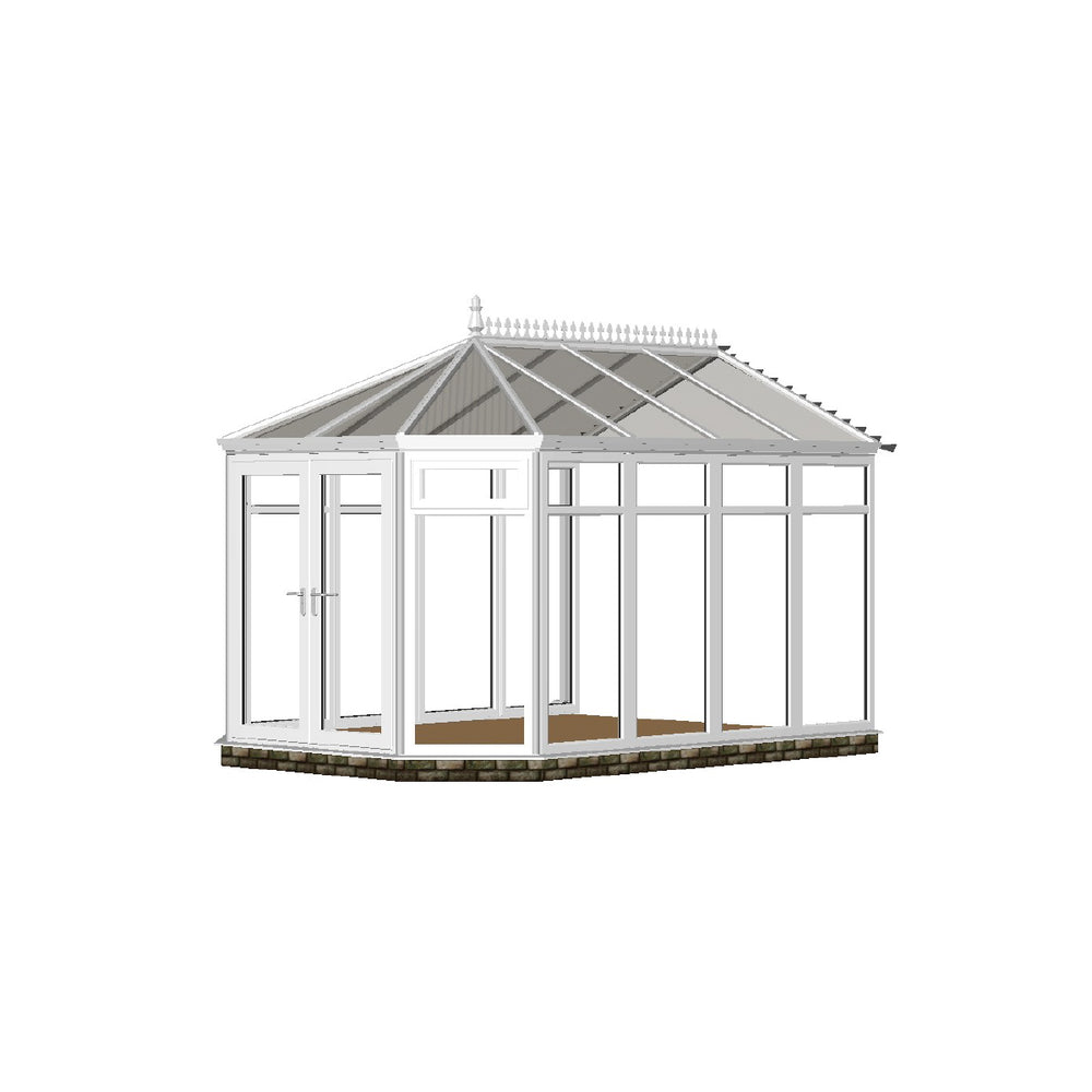Full height Stretched Victorian Conservatory with GLASS ROOF